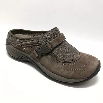 Merrell Encore Sidestep Mule Size 8 Clogs Brown Leather Sport Slip On Shoe • $27.99