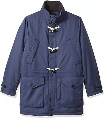 $298 Nautica Men's Weather-Resistant Hooded Toggle Coat Mood Indigo [L] • $159.98