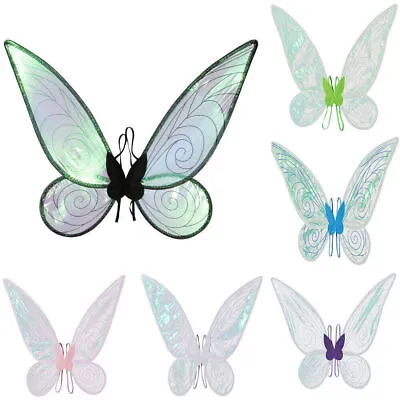 Child Fairy Elf Princess Angel Wings Party Cosplay Costume Butterfly Wings Stage • £9.95