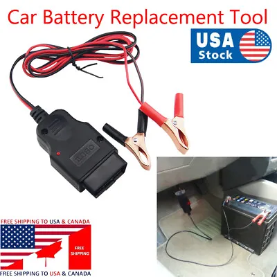 Car Memory Data Saver Automotive ECU Emergency Power Supply Battery Cable OBDII • $9.99