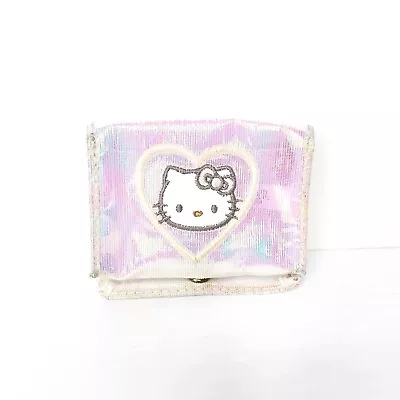 Vintage Sanrio Hello Kitty Pager Pouch White Iridescent Case Retro • $28.99