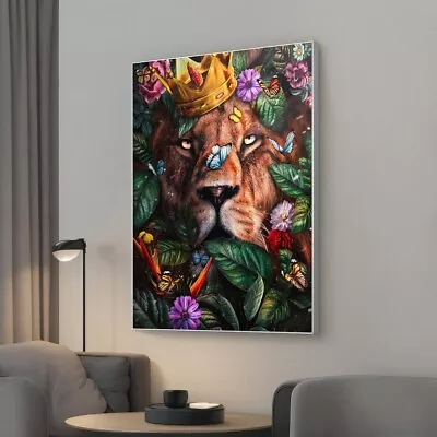 King Of The Jungle Lion Canvas Unframed Print Art • $18.72