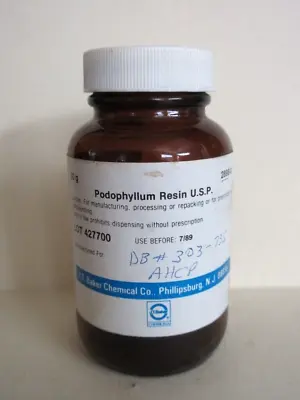 J.T. Baker Chemical Co Podophyllum Resin U.S.P. Pharmacy-EMPTY • $3.15