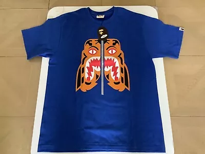 Authentic A Bathing Ape Bape Tiger Tee T Shirt Blue Men’s M XL 2xl New Shark • $75