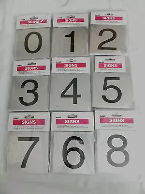 £1.89 • Buy Self Adhesive Metal Effect Door/House Numbers/Sign/Sticker 0-9