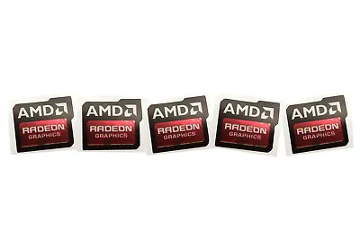 5 Pcs AMD Radeon Graphics Skylake Sticker Logo Decal Badge 16.5mm X 19.5mm  • $3.99