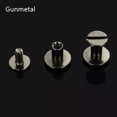 £3.24 • Buy 10x Brass Strap Rivets Screw Solid Nail Bolt For Leather Craft Clothes/Bag/Shoes