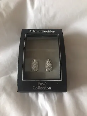 £7.95 • Buy NEW Crystal Clip On Earnings Adrian Buckley Pave Collection 334071 Xmas Gift