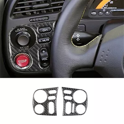 Dashboard Side Button Panel Trim Cover Carbon Fiber For Honda S2000 2000-2009 • $13.64