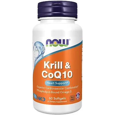 $21.99 • Buy NOW Krill CoQ10 Phospholipid Bound Omega 3 Heart Support 60 Softgels