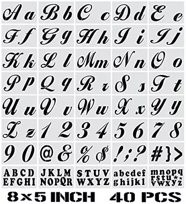 Mosaiz 40-Piece Reusable Extra Large Alphabet Stencils For DIY Arts And...  • $22.87