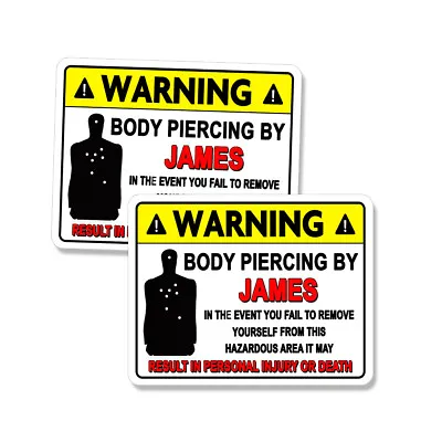 $3.49 • Buy JAMES Body Piercing Bullet Holes Funny Stickers Decals 2 PACK 5 