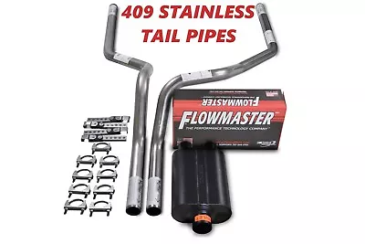 96-99 Chevy GMC Truck Stainless 2.5  Dual Truck Exhaust Kit Flowmaster Super 40 • $370.43