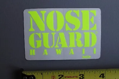 Nose Guard Hawaii Surfboards Neon Yellow 80's Clear V58A Vintage Surfing STICKER • $20