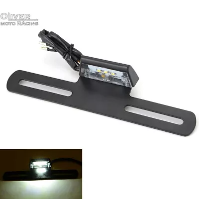 Universal Motorcycle Rear License Plate Mount Holder Bracket With LED Tail Light • $6.96