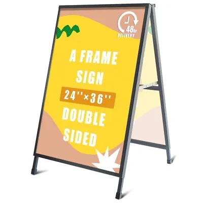 A-Frame Sidewalk Sign Sidewalk Sign Business Signs 24''X36'' (print Included) • $85.55