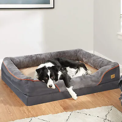 £52.91 • Buy Jumbo Large Orthopedic Dog Bed Memory Foam Pet Sofa Couch Elevated Cushion Warm