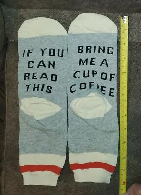 Men/Women Funny Socks  If You Can Read This Bring Me A Cup Of Coffee  New In Pkg • £3.79