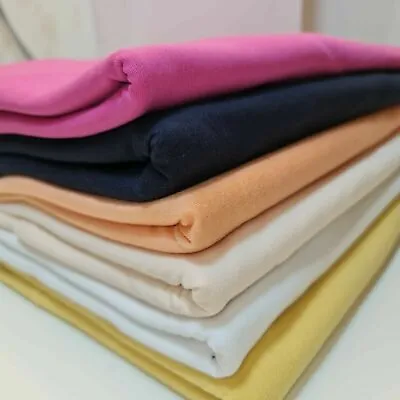 £2.98 • Buy Plain & Printed Cotton Jersey Stretch Knit T Shirt Baby Grow Dress Fabric 58 