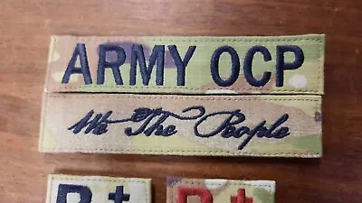 Custom Name Tapes W Hook Backing Multicam Scorpion OCP Army & 3 Color Air Force • $3.95