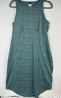 Prana Emerald Lake Dress Shoreline Pebbles Tank Stretch Pockets Sheath Travel M • $29.95