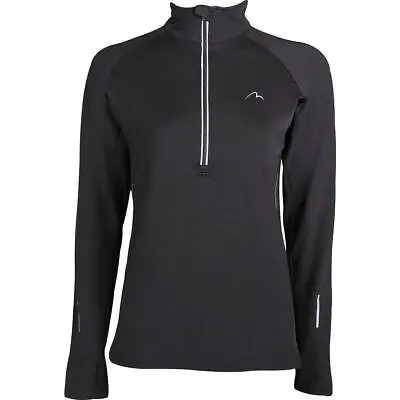 £16.95 • Buy More Mile Womens Vancouver Half Zip Long Sleeve Running Top - Black