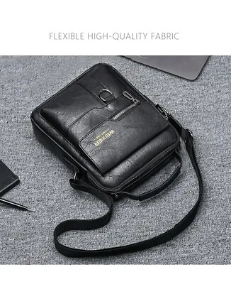 Men's PU Leather Briefcase Shoulder Messenger Bag Crossbody Handbag Satchel • $15.80