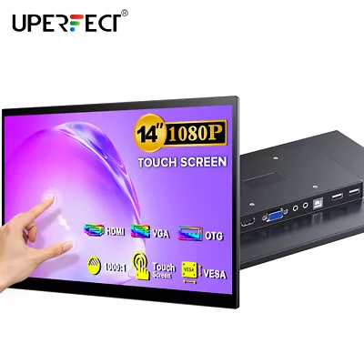 UPERFECT 14  Touch Screen Monitor Portable Monitor PC Monitor With HDMI VGA • $219.99