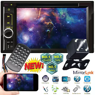 6.2  HD Car Stero Radio 2DIN FM/CD/DVD/USB Player Audio MirrorLink-GPS Head Unit • $90.60