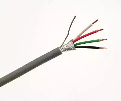 25' Belden 5502FE 4 Conductor 22 Gauge Shielded Cable ~ UL CMR Riser 4C 22AWG • $12.95