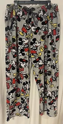 Disney Mickey Mouse Minnie Women's Pajama Pants PJ Size 3X Fleece Cozy Lounge • $19.99