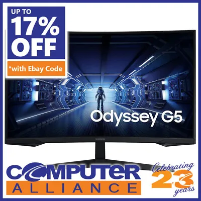 $419 • Buy 27  Samsung Odyssey G55TB LC27G55TQBEXXY WQHD Curved Gaming Monitor
