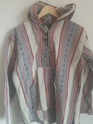 £20 • Buy New Mexican Jerga Baja Hoodie Hippy Boho Festival Unisex L .