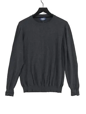 Charles Wilson Men's Jumper XL Grey Cotton With Nylon Round Neck Pullover • £13.80