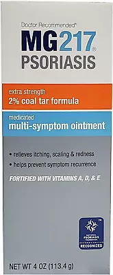 MG217 Multi Symptom Relief 2% Coal Tar Medicated Psoriasis Ointment Oz Jar 4 Oz • $14.70