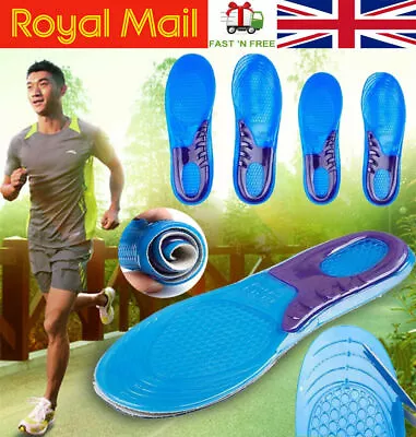 £4.35 • Buy Work Boots Feet Arch Support Orthotic Absorb Shock Gel Massaging Shoe Insoles