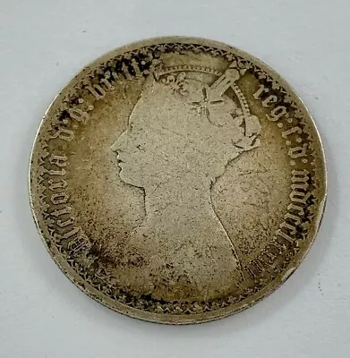 U.K. / Great Britain Gothic Type 1873 Florin Silver Coin - Queen Victoria • $14.99