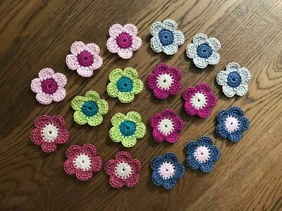 £3.50 • Buy Hand Crochet 100% Cotton Flowers/Embellishments/Applique - Ideal For Craft