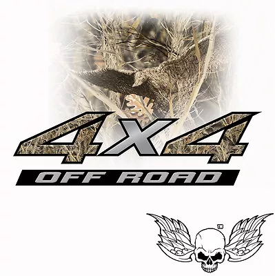 4x4 OFF ROAD Truck Bed Decals Camo Grass Duck Tailgate Stickers 2pack A-011-4xOF • $13.50