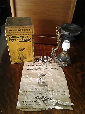 Antique Vapo Cresolene Vaporizer Medical Oil Lamp Original Box With Instructions • $75