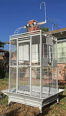 75  Open PlayTop Double Ladder Parrot Cage Cockatiel Macaw Conure Aviary ToyHood • $149.90