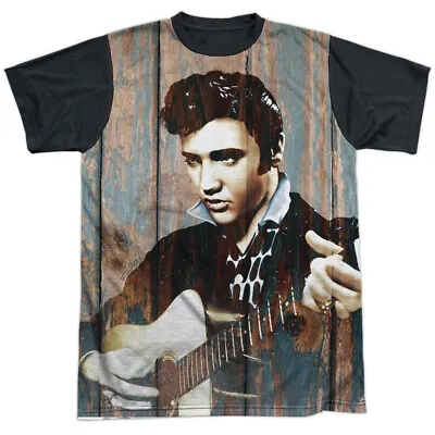 Elvis Presley Woodgrain Adult Halloween Costume T Shirt (Black Back) S-3XL • $19.99