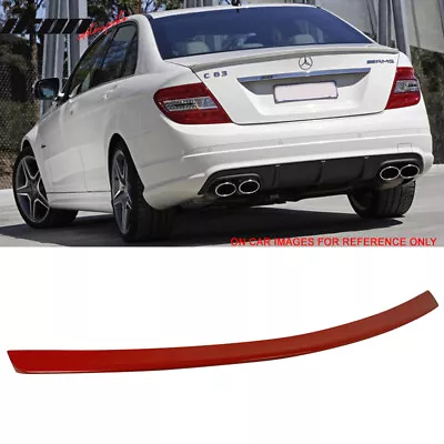 Fits 08-14 Benz W204 C Class AMG Style Trunk Spoiler Lip Painted #590 Mars Red • $85.99