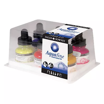 £22.99 • Buy Daler-Rowney Aquafine Watercolour Ink Set - Airbrush Compatible
