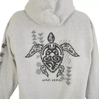 Maui Hawaii Sea Turtle Sweatshirt Hoodie Vintage 90s Y2K Tribal Size Medium • $59.99