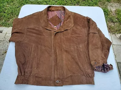 Vintage Monsieur Carven Paris Suede Jacket Size XL • $79.99