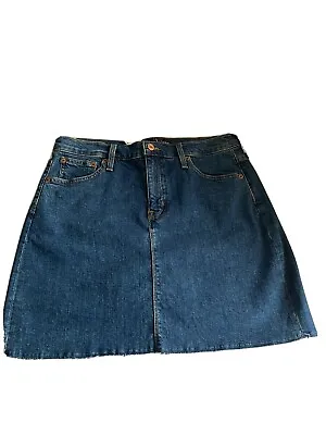 J Crew Mercantile Raw Edge Denim Mini Skirt Size 6 Nwt • $15