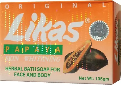 Original LIKS Soap Papaya 135g Skin Whitening Herbal Soap Skin Lightening Acne • £6.06