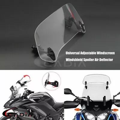 Universal Motorcycle Clip-On Mini Windshield Extender Wind Deflector Adjustable  • $30.99