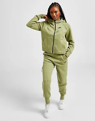 Women’s Nike Tech Fleece Windrunner Tracksuit Sz S Lime Green CW4298 334 • $348.36